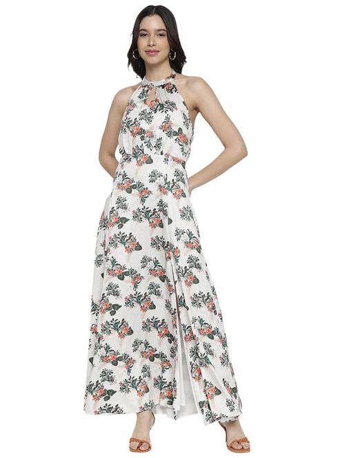 women white polyester fit & flare dress - 21399771 -  Standard Image - 0