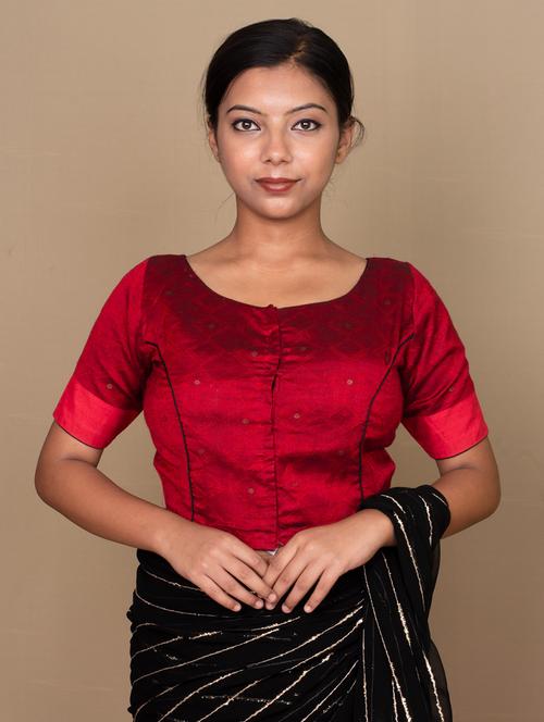 women red self design blouse - 21399820 - Standard Image - 0