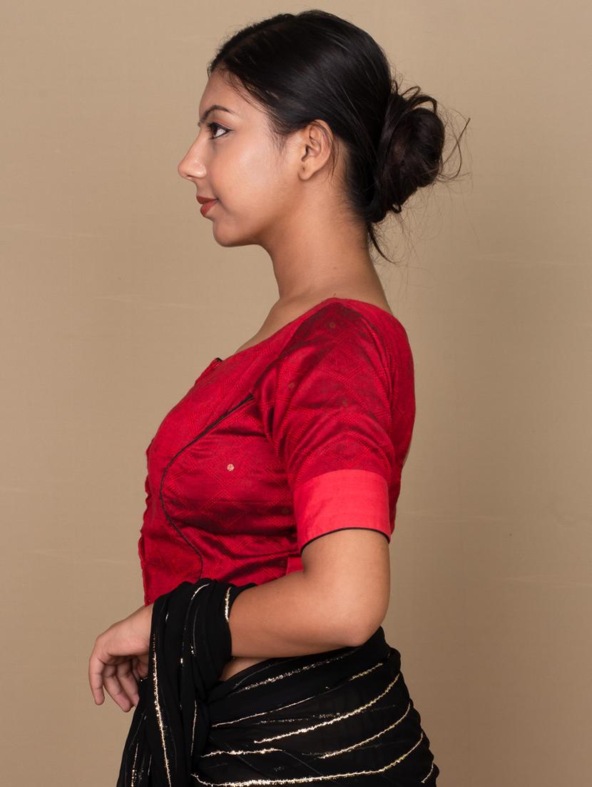 women red self design blouse - 21399820 - Standard Image - 2