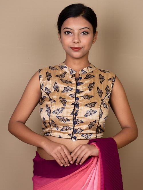 women beige printed blouse - 21399821 - Standard Image - 0