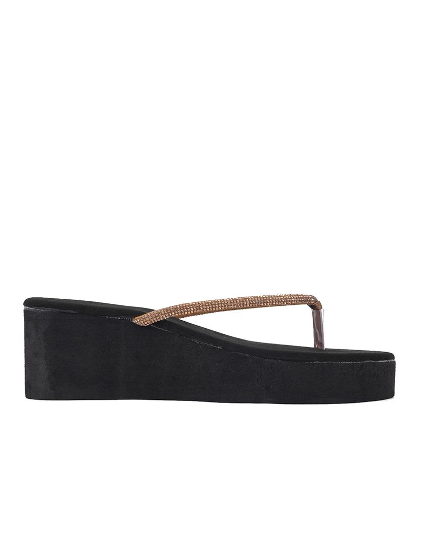 copper sequined platforms wedge - 21399836 - Standard Image - 2