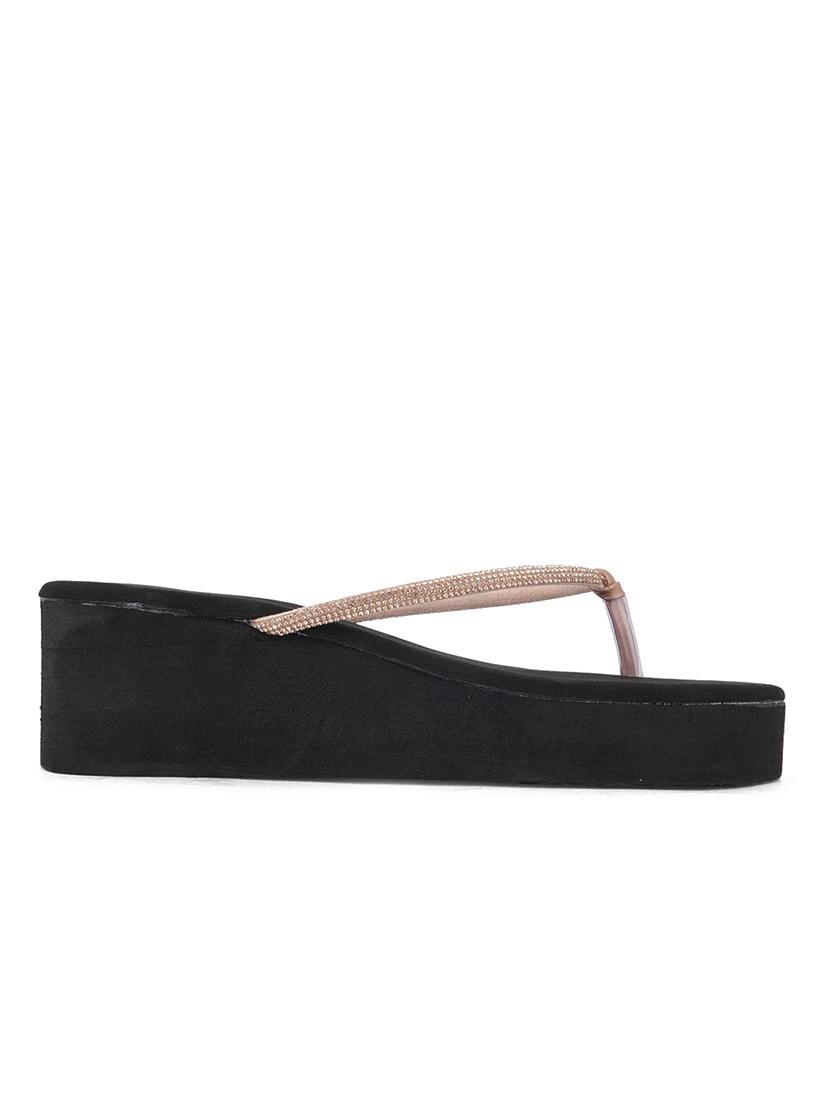 gold sequined platforms wedge - 21399837 - Standard Image - 2
