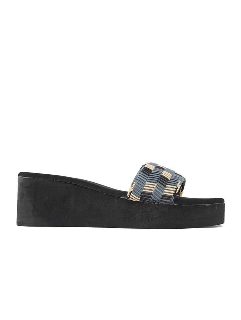 grey textured platforms wedge - 21399848 - Standard Image - 2