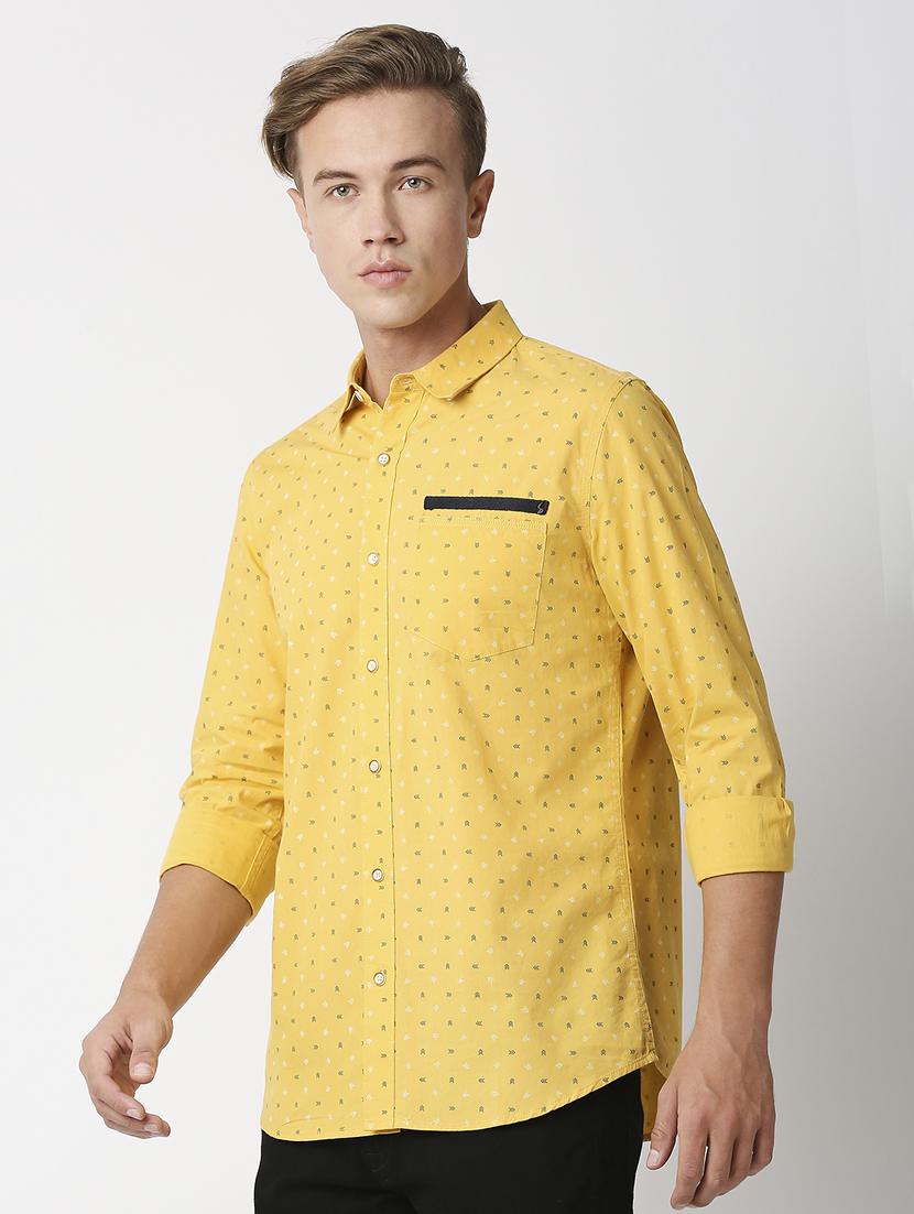 men printed long sleeved casual shirt - 21399979 - Standard Image - 2