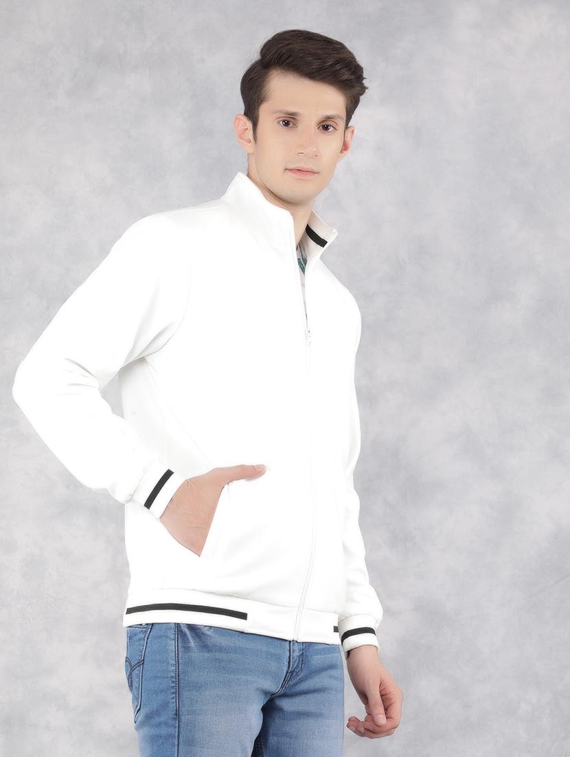 white solid casual jacket - 21400035 - Standard Image - 2