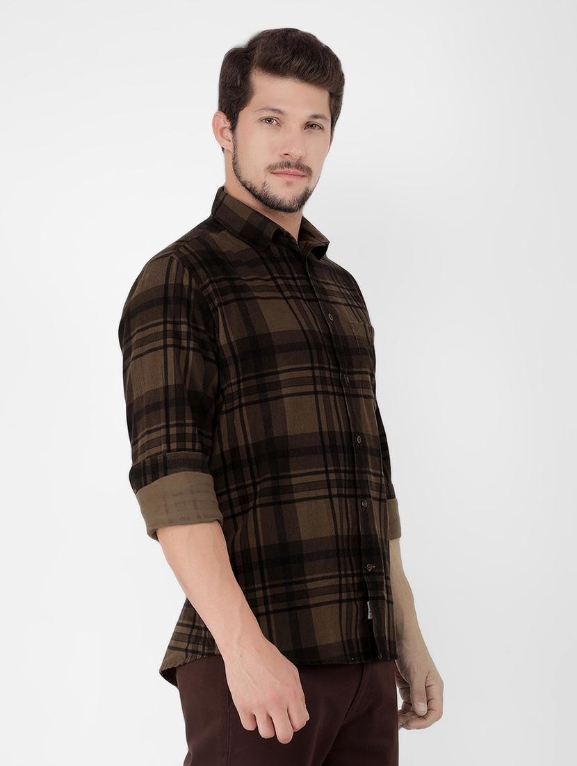 men checkered cotton casual shirt - 21400053 - Standard Image - 2