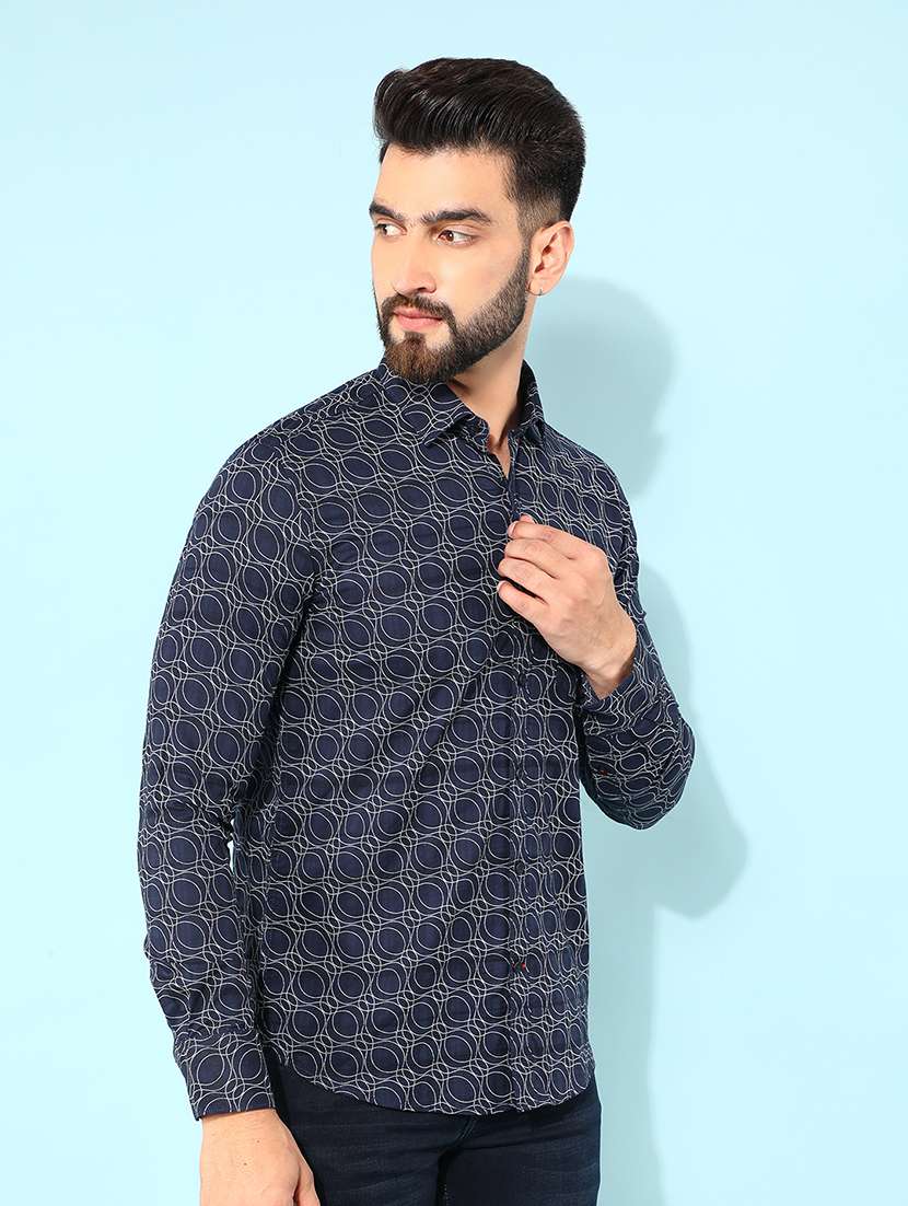 Men Printed Cotton Casual Shirt - 21400057 -  Standard Image - 2