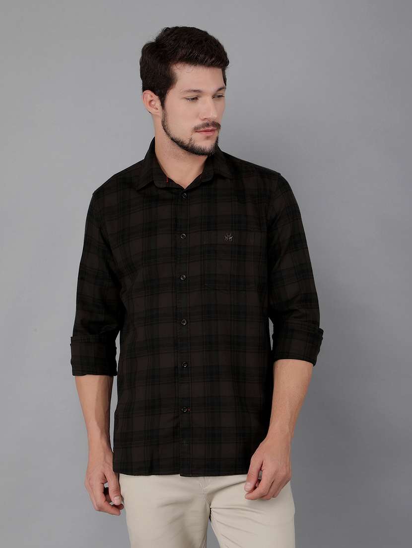 men checkered casual shirt