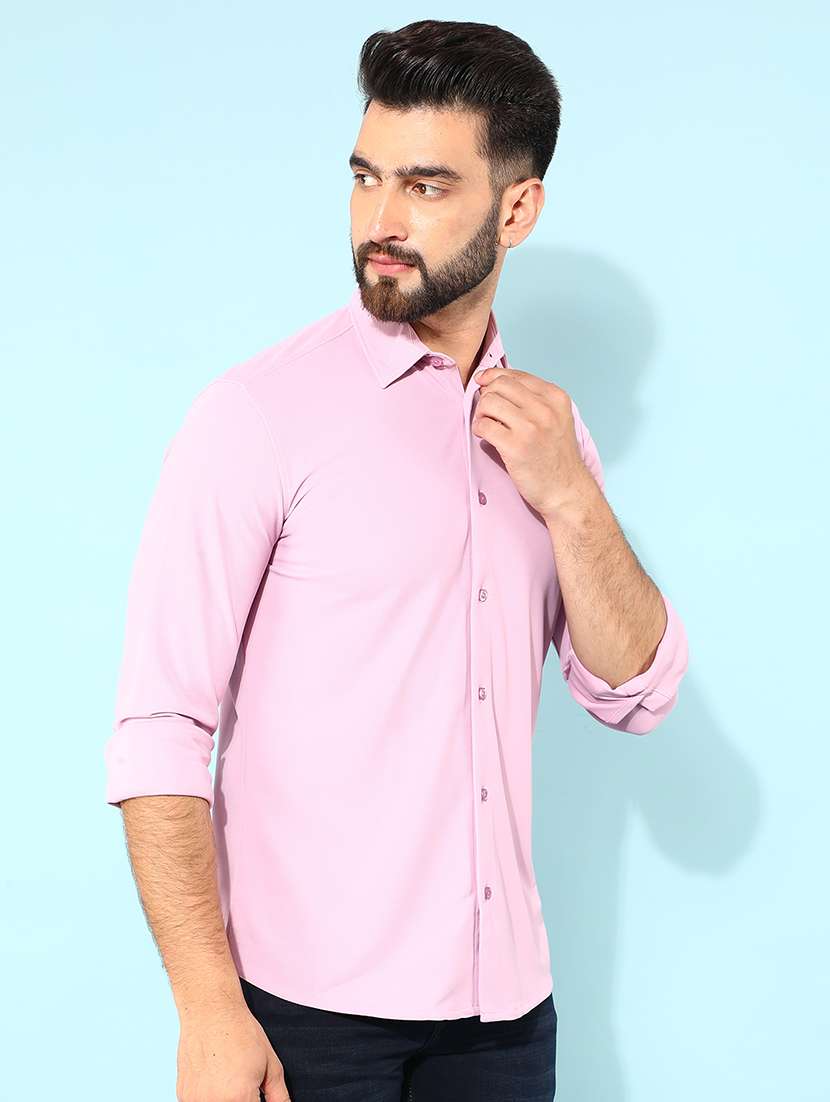 men solid casual shirt - 21400146 -  Standard Image - 2