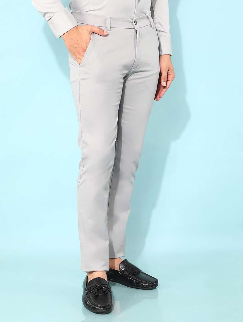 men solid mid rise chino pants - 21400174 -  Standard Image - 2