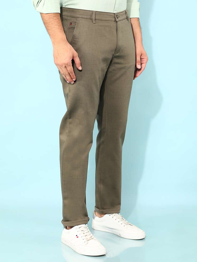 men solid mid rise chino pants - 21400182 -  Standard Image - 2