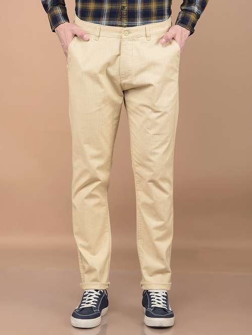 men solid mid rise chino pants - 21400192 - Standard Image - 0