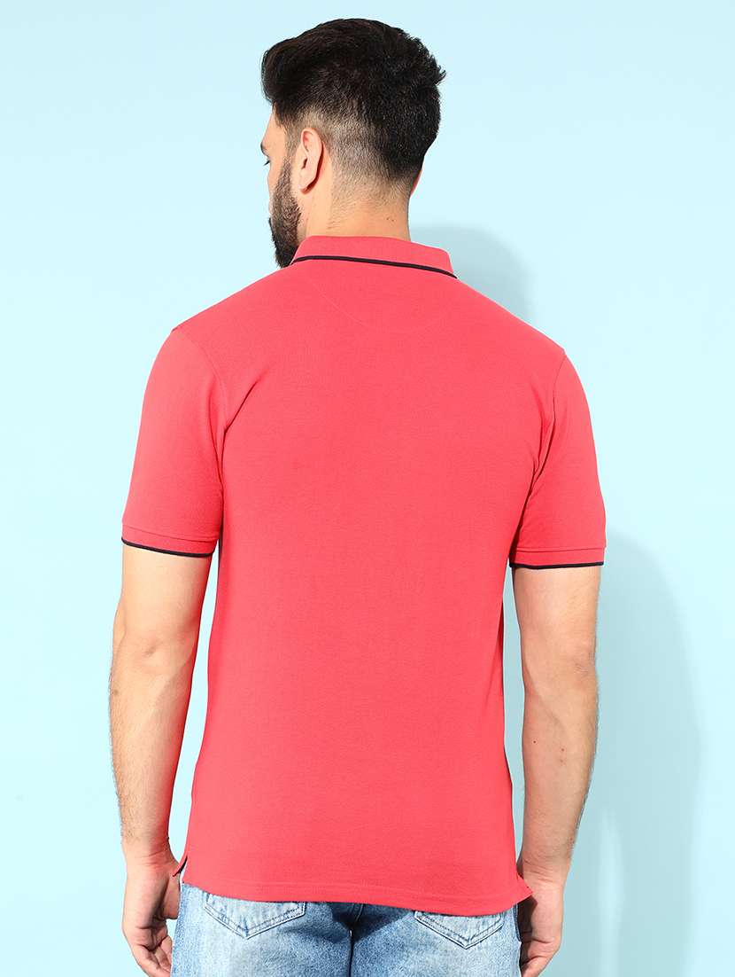 men solid polo t-shirt - 21400204 - Standard Image - 2