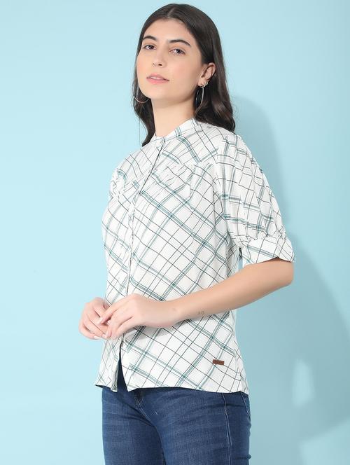 women white viscose shirt style top - 21400299 - Standard Image - 0