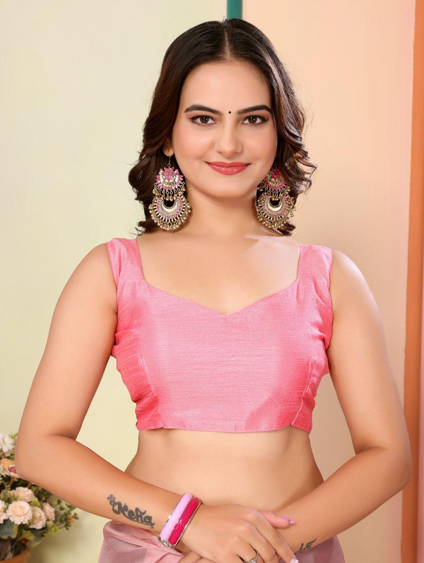 women peach embroidered saree with blouse - 21401738 - Standard Image - 2