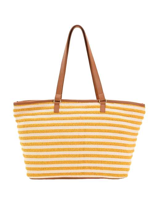 yellow cotton messenger tote bag - 21401870 - Standard Image - 0