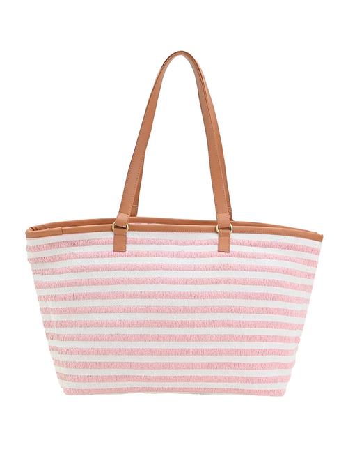 pink cotton messenger tote bag - 21401871 - Standard Image - 0