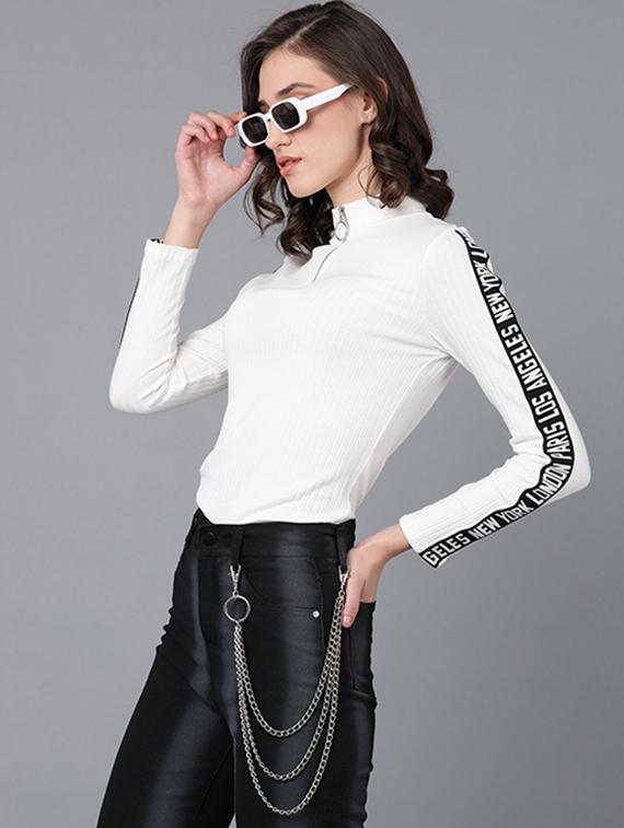 silver satinless steel body chain - 21402326 - Standard Image - 2