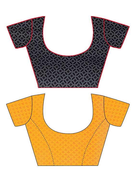 pack of 2 printed casual wear sarees with blouse - 21405997 -  Standard Image - 2