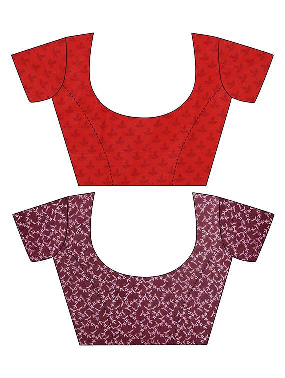 pack of 2 casual wear combo sarees with blouse - 21406085 -  Standard Image - 2