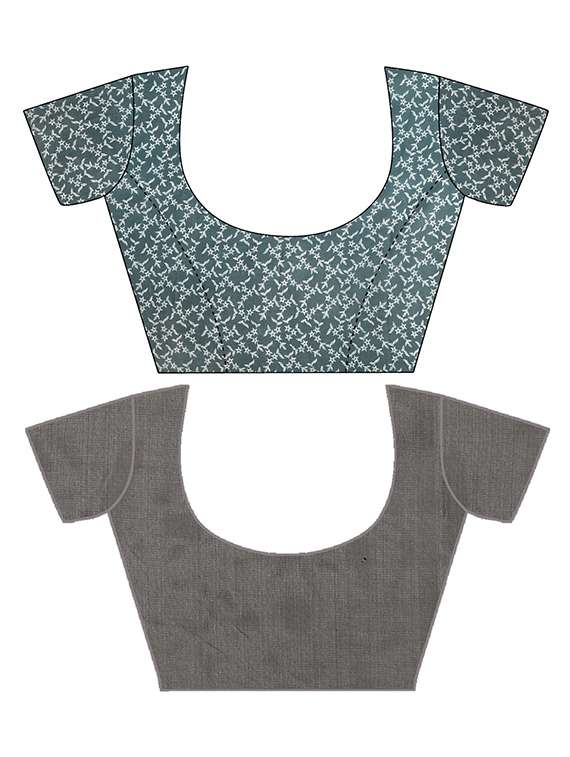 pack of 2 printed casual wear sarees with blouse - 21406096 -  Standard Image - 2