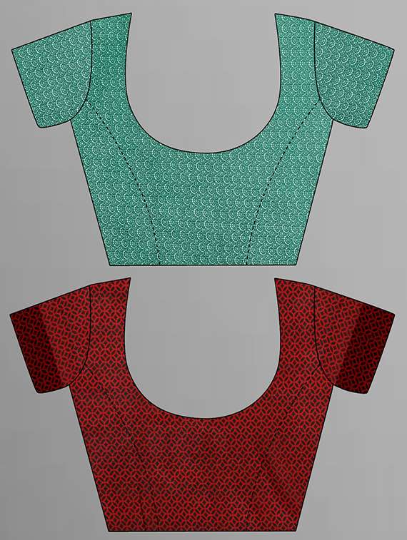 pack of 2 printed casual wear sarees with blouse - 21406103 -  Standard Image - 2