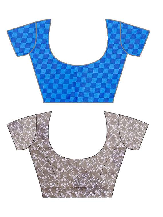 pack of 2 casual wear combo sarees with blouse - 21406142 -  Standard Image - 2