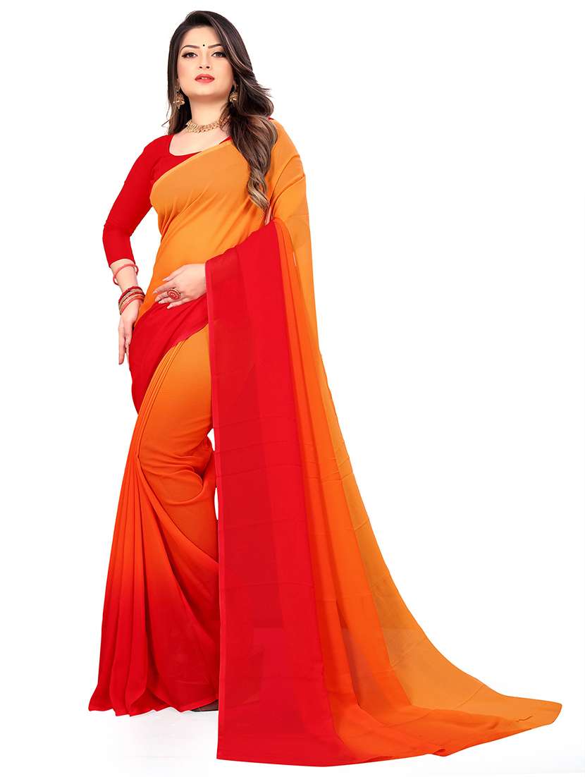 women casual wear georgette saree with blouse