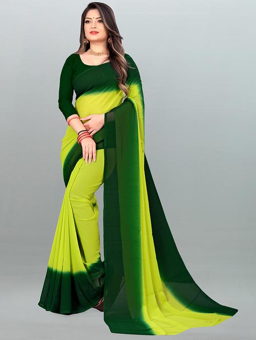 women ombre georgette saree with blouse - 21406935 - Standard Image - 0