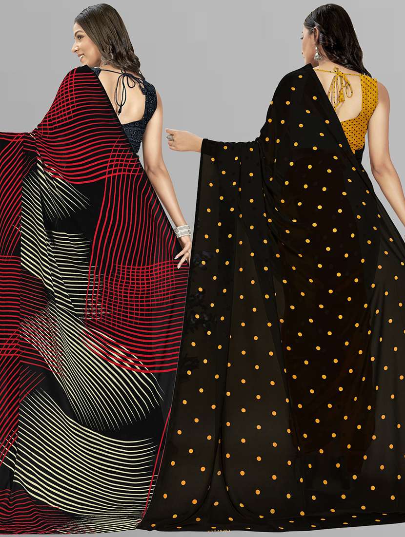 women multi color printed saree combo with blouse - 21407294 -  Standard Image - 2