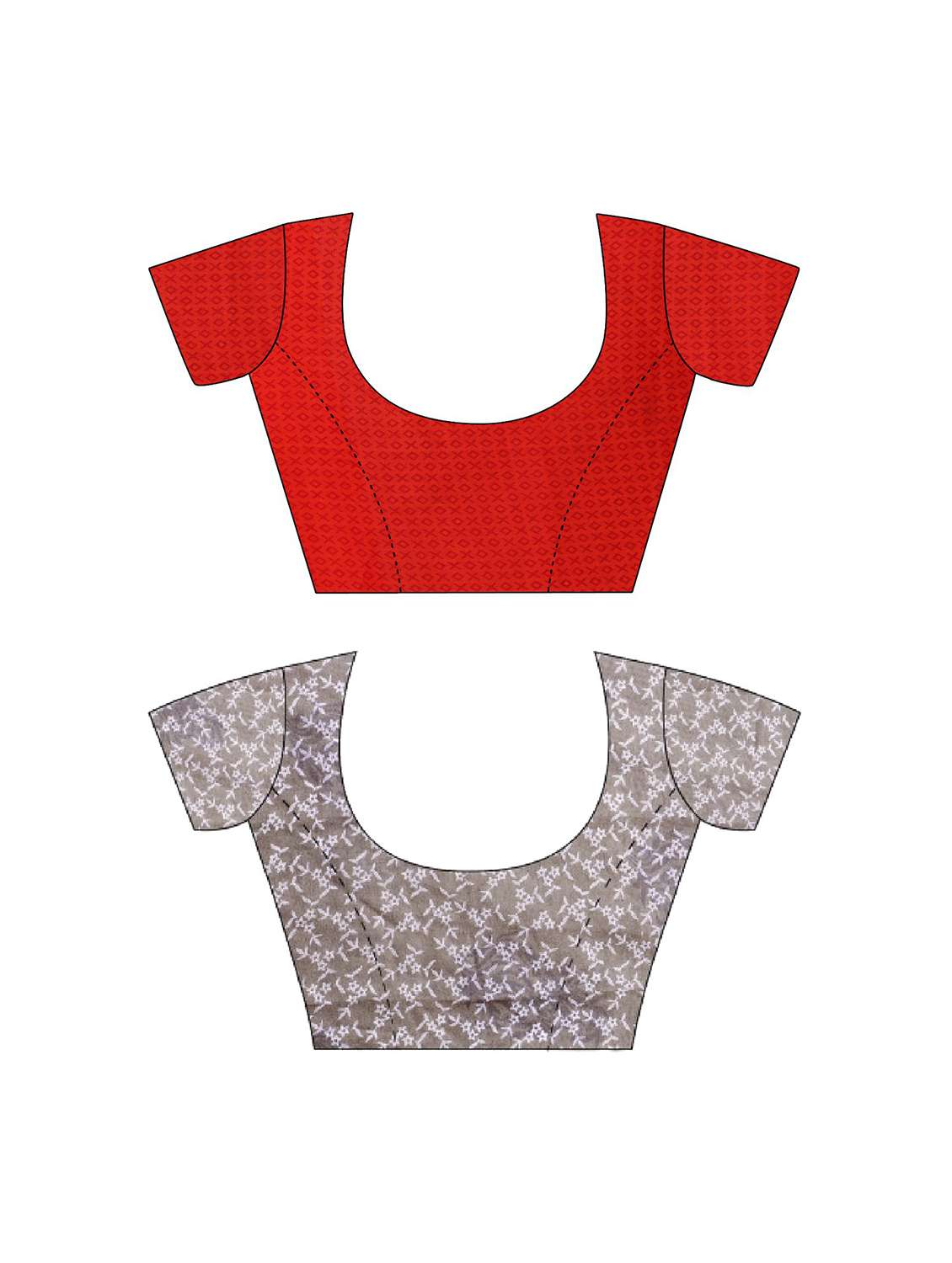 women pack of 2 printed saree with blouse - 21407490 -  Standard Image - 2