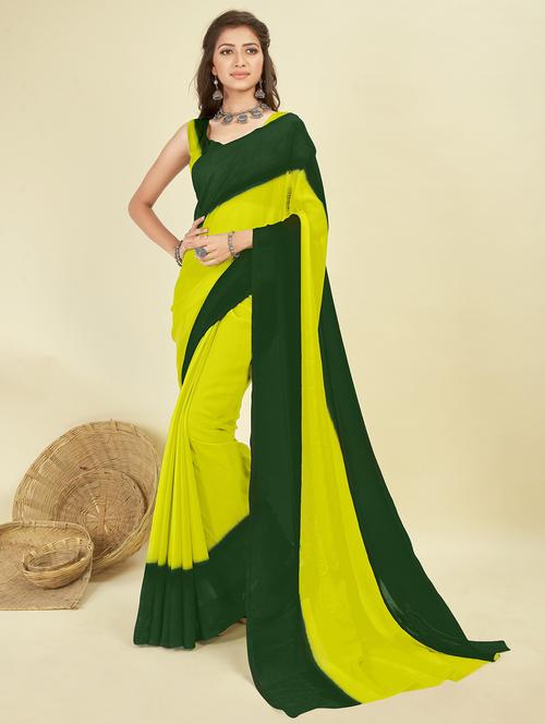 women solid plain saree with blouse - 21407921 -  Standard Image - 0