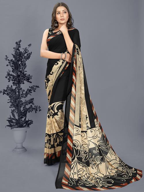 women printed saree with blouse - 21408770 - Standard Image - 0