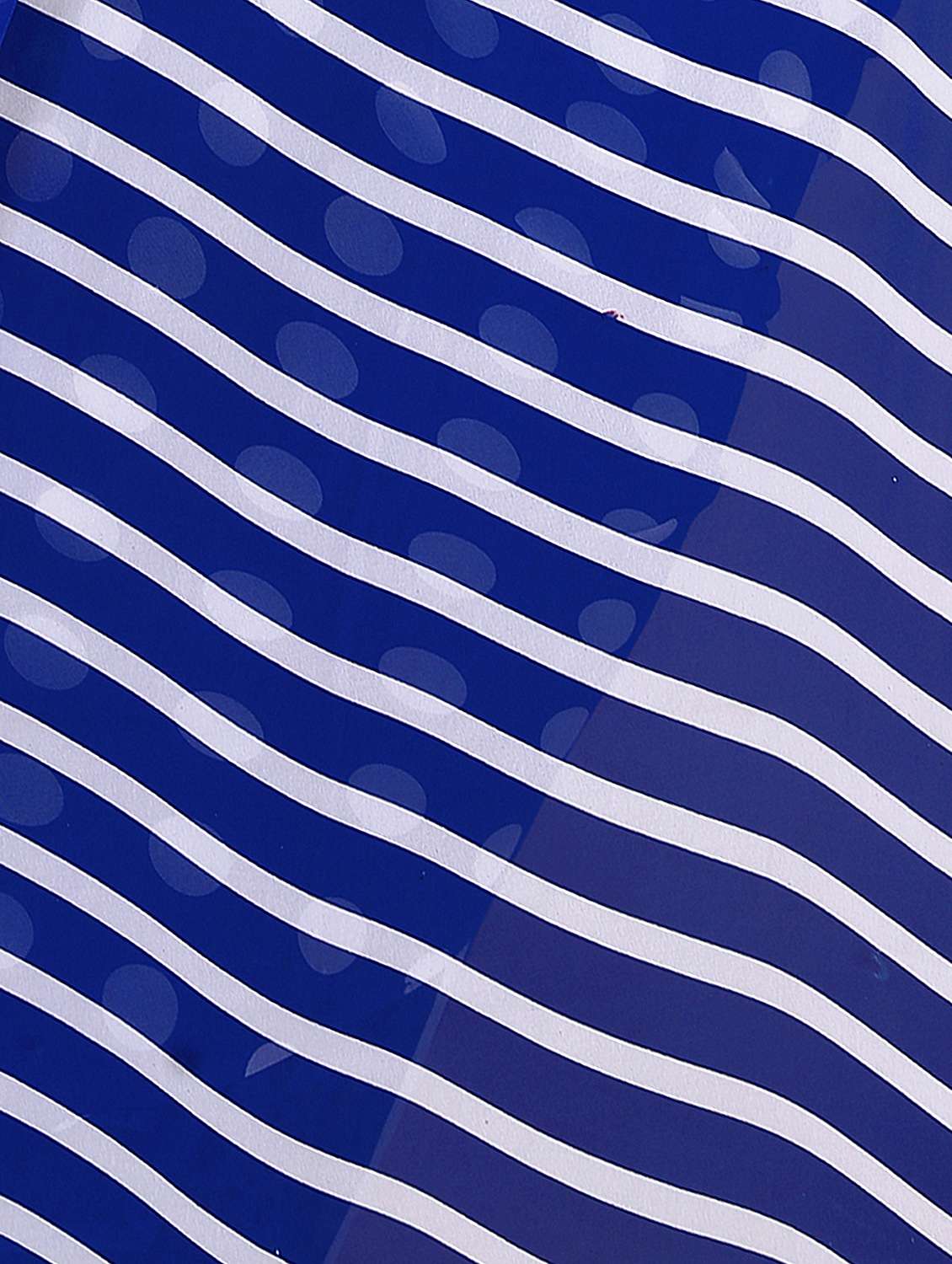 women blue polka dots printed saree with blouse - 21410686 -  Standard Image - 2