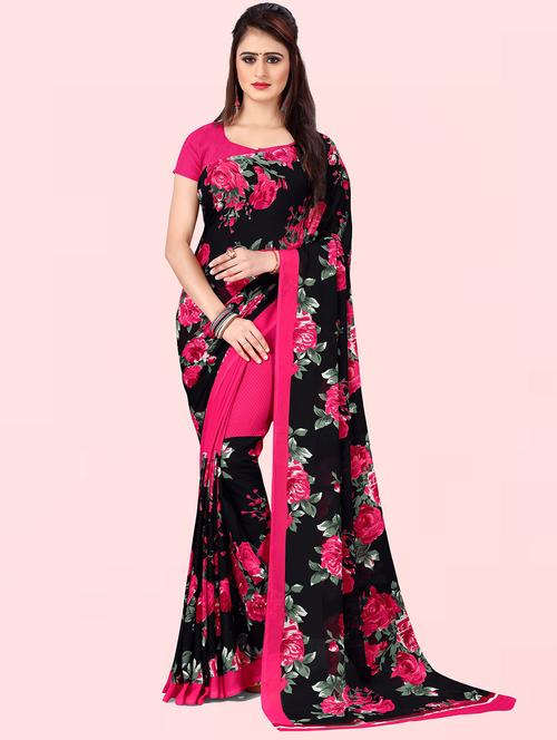 women printed saree with blouse - 21410828 -  Standard Image - 0