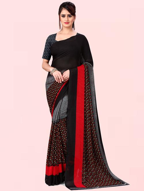 women printed saree with blouse - 21410850 -  Standard Image - 0