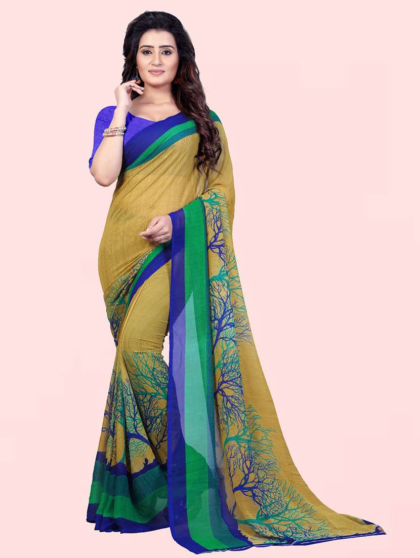 women printed saree with blouse - 21410861 - Zoom Image - 0