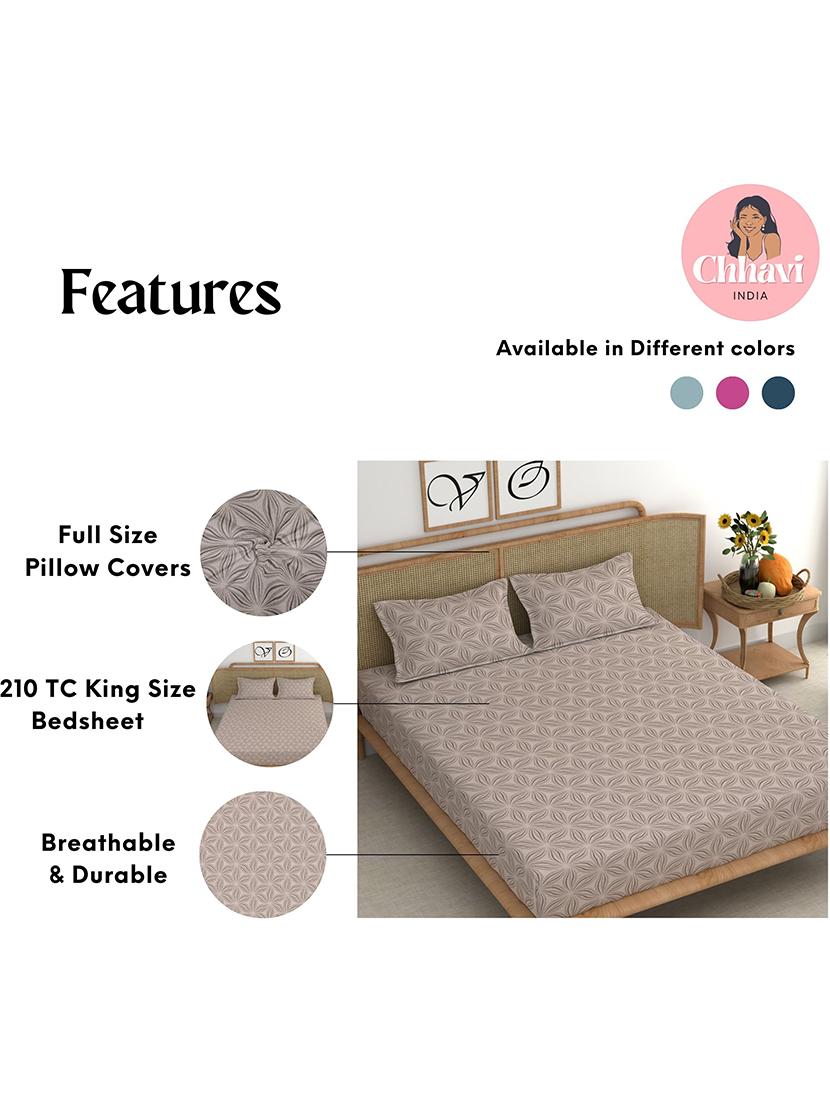 printed bedsheet with pillow covers - 21412383 - Standard Image - 2
