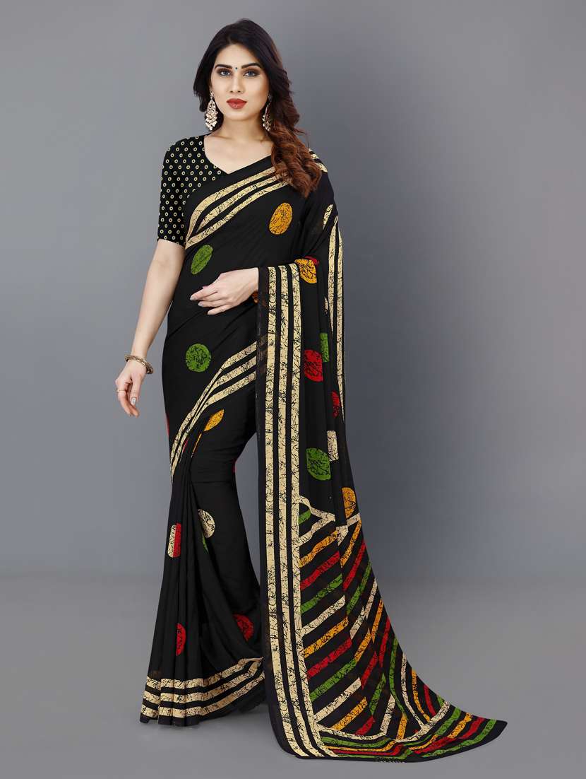 women casual wear georgette saree with blouse