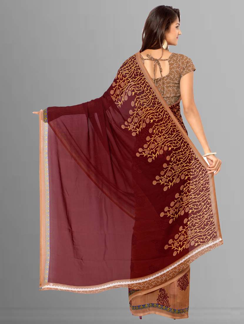 women casual wear georgette saree with blouse - 21412664 -  Standard Image - 2