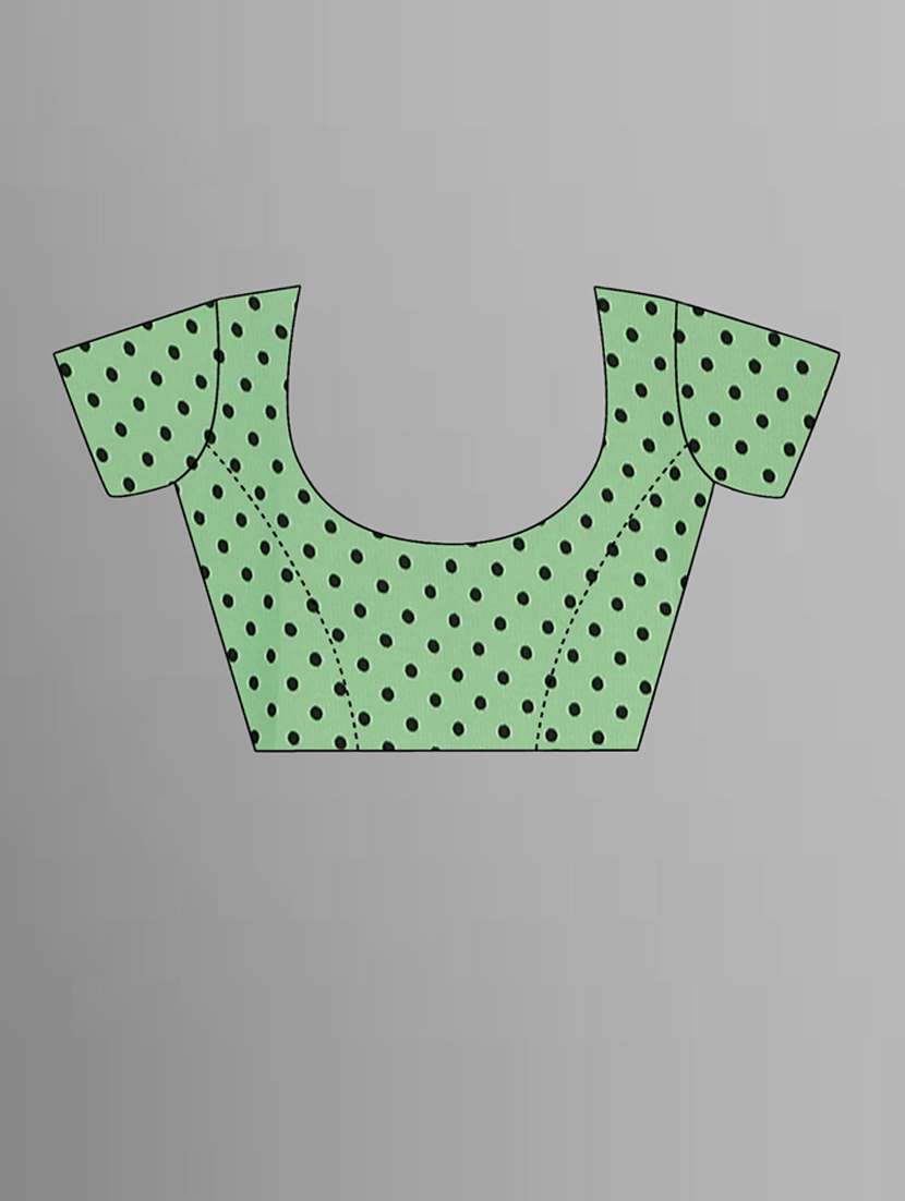 women polka dots casual wear saree with blouse - 21412794 -  Standard Image - 2