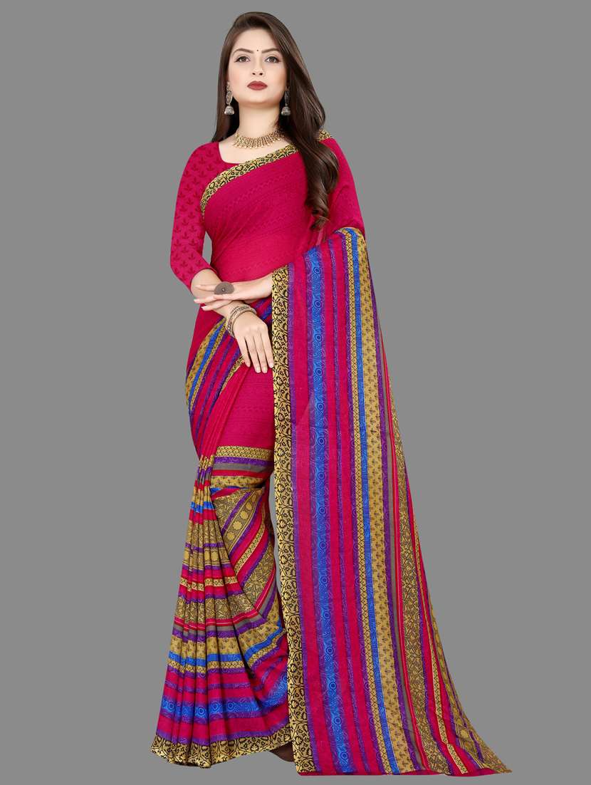 women casual wear georgette saree with blouse