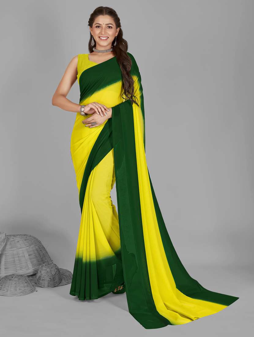 women ombre georgette saree with blouse