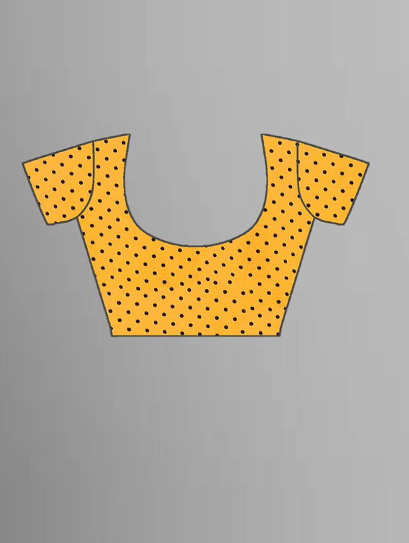 women polka dots casual wear saree with blouse - 21413142 - Standard Image - 2