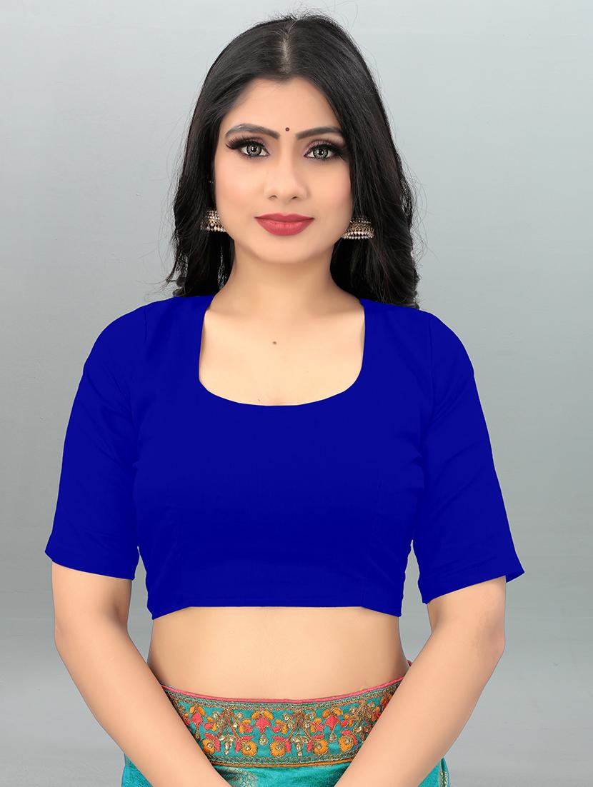 women color block casual wear saree with blouse - 21413333 - Standard Image - 2