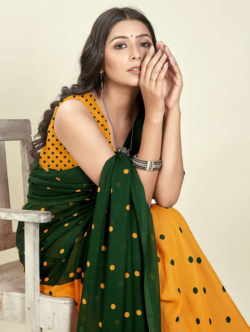 women printed casual wear saree with blouse - 21413422 -  Standard Image - 2