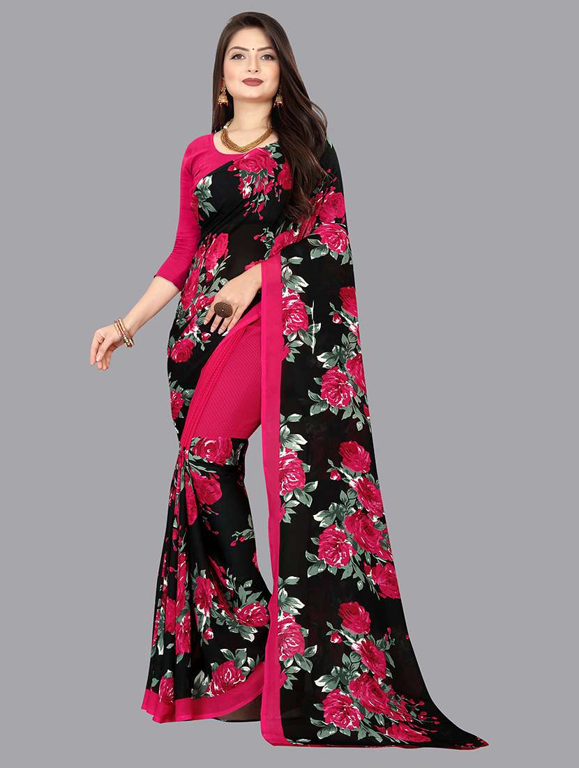 women casual wear georgette saree with blouse