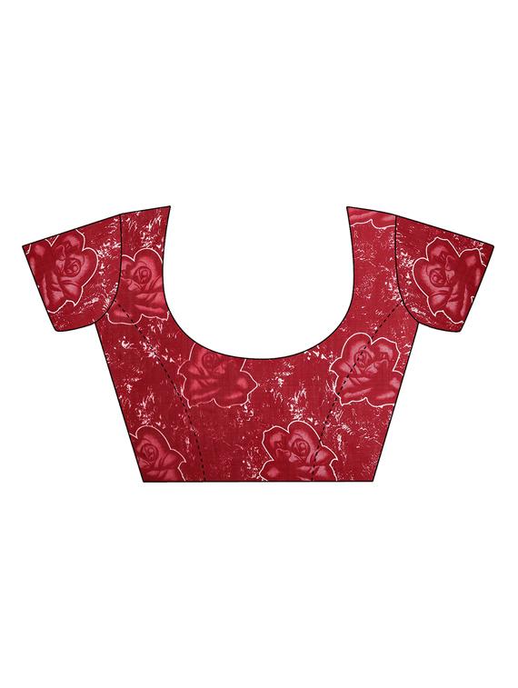 floral printed saree with blouse - 21413997 - Standard Image - 2