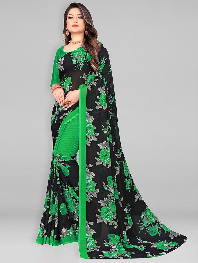 women printed casual wear saree with blouse - 21414086 -  Zoom Image - 0