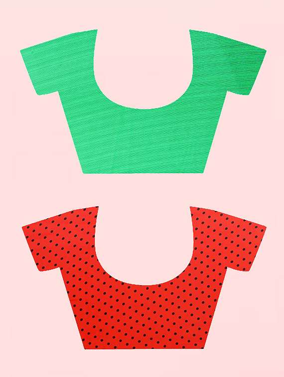 women pack of 2 casual wear combo sarees with blouse - 21414516 -  Standard Image - 2